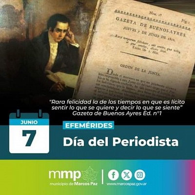 7 de Junio-dia del Periodista.